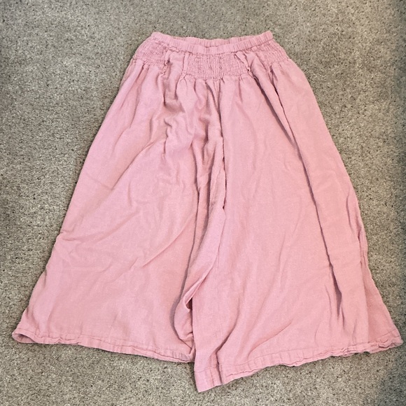 Free-est by Free People Rising Sun Wide-Leg Pants ~ Dawn Mauve - Picture 4 of 11